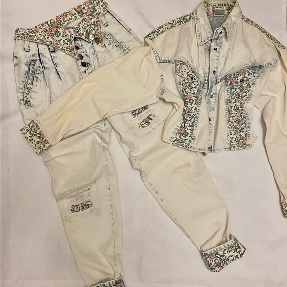 Vintage 80’s Steffano Word Wide Denim Set - Picture 2 of 7